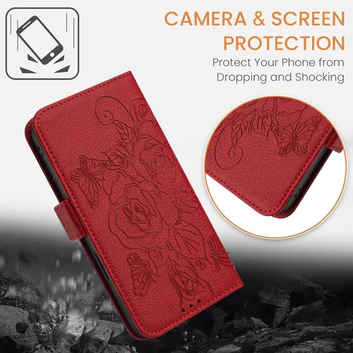 Vista 7 de for Nothing CMF Phone 1 - Funda para teléfono y protector de pantalla con bloqueo RFID, ranura para tarjetas, soporte en relieve para mujer, funda