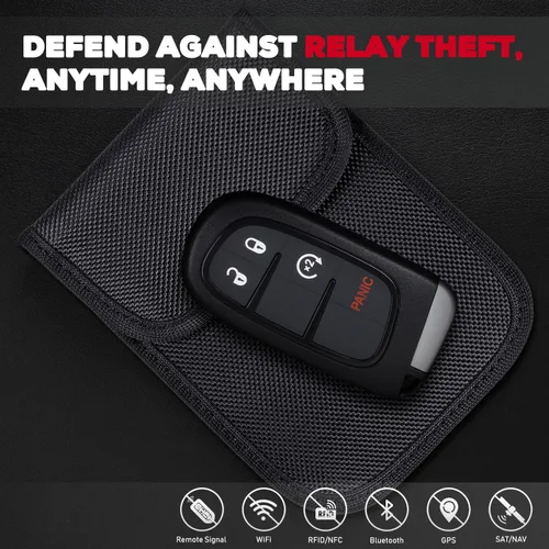 Vista 4 de StandardAutoPart Bolsa Faraday para Llaves de Coche – Funda Antirrobo para Llave con Bloqueador de Señal RFID, Protege Contra Hackeo de Coches