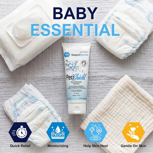 Vista 2 de MED PRIDE Skin Protectant 3.5.oz Ungüento para la erupción del pañal, crema de óxido de zinc para bebés con vitamina A, D y E, sin parabenos, crema