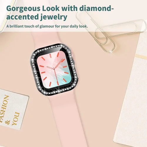 Vista 5 de TOCOL - Juego de 2 fundas para Apple Watch Series 6/5/4/3/2/1 y Apple Watch SE.