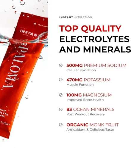 Vista 3 de Instant Hydration Paquetes de Polvo de Electrolitos - Mezcla de Bebida de Electrolitos Paloma - Sin Azúcar - Keto, Vegano, Sin Gluten, Sin OMG