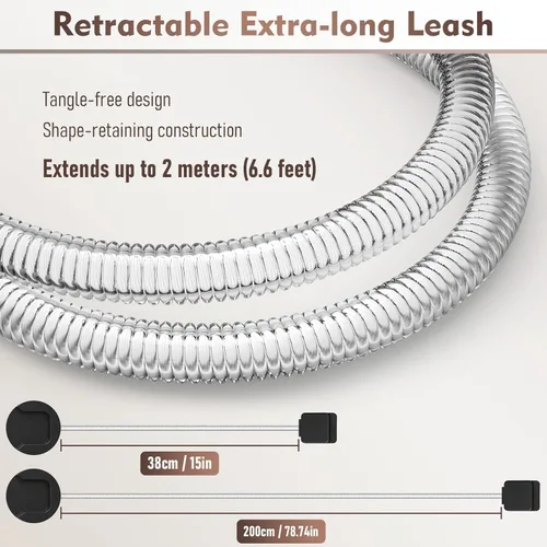 Vista 3 de YYILIS Soporte magnético para control remoto de 6.5 pies, paquete de 3 correas elásticas para control remoto con correa ajustable e imanes dobles