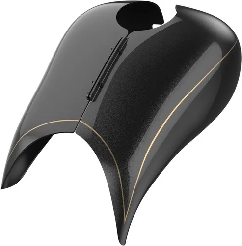 Vista 98 de Fundas de tanque estiradas para whisky ámbar con consola de tablero para Harley Touring Street Glide Road Glide 2014 2015 2016 2017 2018 2019 2020