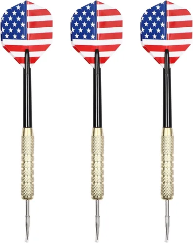 Vista 9 de Dartboard with 6 Darts for Adults, MDF and Sisal Classic Dartboard Cabinet, Steel Tip Dart Board Set, Wall-Mounted Dart Boards Set for Home, Office