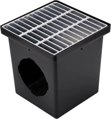 Vista 5 de NDS 1211G* Rejilla de drenaje cuadrada para lavabo, diseño de diamante, se adapta a drenaje de lavabo de 12 pulgadas, elevadores y adaptador de Negro