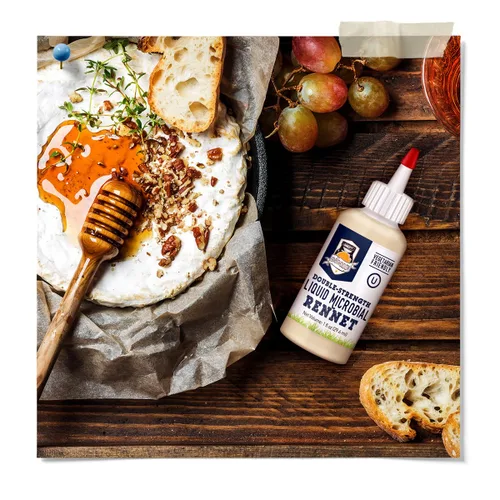 Vista 3 de Cuajo microbiano líquido para la fabricación de queso, coagulante vegetariano de la leche - 1 fl oz