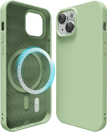 Vista 71 de oakxco Funda de silicona para iPhone 12 Pro Max, magnética, compatible con carga inalámbrica Magsafe, cubierta protectora de goma suave y delgada
