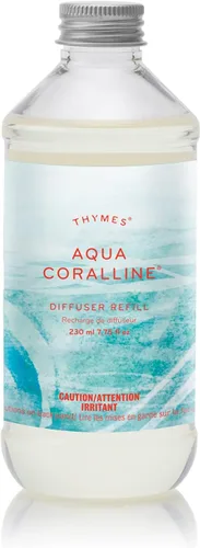 Thymes Aqua Coralline - Aceite difusor de varillas – Aceite de fragancia para habitación – Fragancia para el hogar sin llama, 7.75 onzas líquidas