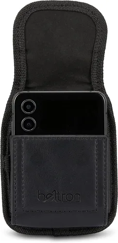 Vista 2 de BELTRON Funda de piel compatible con Motorola RAZR+ 2025 2024 2023, Samsung Galaxy Z Flip 7/6/5/4/3 con trabilla de cinturón resistente, clip
