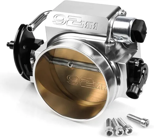 Vista 13 de Ensamble de cuerpo de acelerador de 92 mm de Endxedo Compatible con motor LS LS1 LS3 LS6 LSX de 4 pernos de aluminio negro