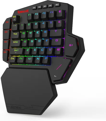 Vista 8 de Redragon K585 HE Rapid Trigger Teclado para juegos, teclado mecánico con cable de una sola mano de 8K con interruptor magnético sedoso UltraMag 100%