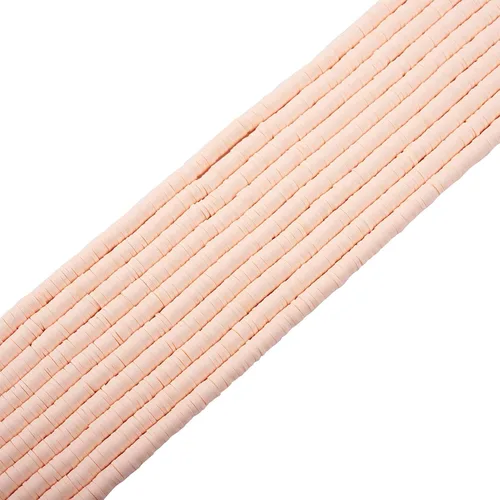 Vista 17 de FASHEWELRY 10 hebras planas redondas de arcilla polimérica de 0.236 pulgadas (0.236 in) hechas a mano, cuentas espaciadoras de disco, cuentas