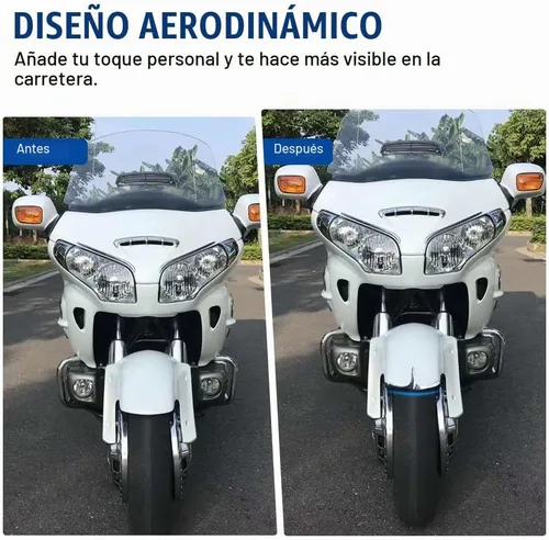 Vista 5 de Accesorios Decorativos de Plástico ABS Cromado para Guardabarros Delantero de Motocicleta, Moldura de Punta de Carenado, Compatible con Honda
