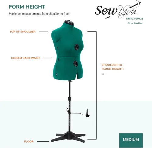 Vista 9 de Maniquí para costura Sew You de Dritz, ajustable, M