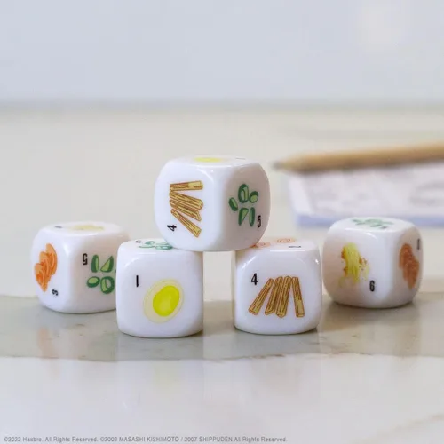 Vista 3 de USAOPOLY YAHTZEE: Naruto Shippuden Taza de dados coleccionable para Ramen Bowl Juego clásico de dados familiar basado en un programa de anime