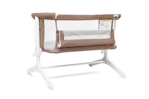 Vista 6 de Baby Delight Beside Me Serenity Moisés Cama ligera de noche y cuna para bebé Ajuste de altura de 7 posiciones Tweed moca