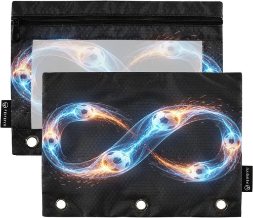 Vista 31 de Baseball White Pencil Pouch for 3 Ring Binder 2 Pack Binder Pencil Pouches Zippered Clear Pencil Case Cosmetic Bag for Office School College Supplies