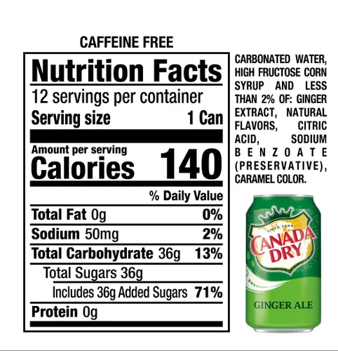 Vista 6 de Paquete variado de 18 latas de Ginger Ale (6 Canada Dry Ginger Ale, 6 Schweppes Ginger Ale, 6 Vernor's Ginger Ale)