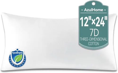 Vista 15 de Relleno de almohada de 12 x 20 pulgadas, soporte lumbar perfecto, relleno de almohada hipoalergénica que se mantiene esponjoso