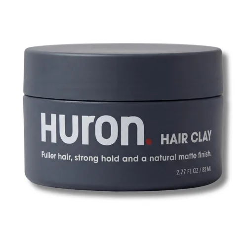 Huron Arcilla para el cabello para hombres y mujeres, arcilla de peinado con acabado mate de alta calidad, sujeción firme, añade textura, plenitud y