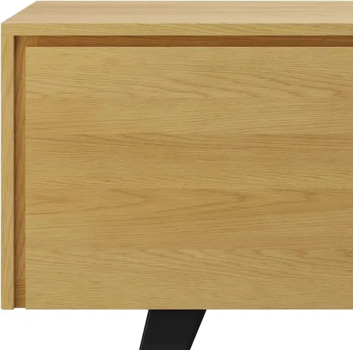 Vista 12 de SIMPLIHOME Lowry - Soporte de TV industrial moderno de 63 pulgadas de ancho en chapa de roble de madera maciza real para televisores de hasta 70