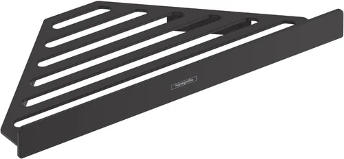 Vista 8 de hansgrohe AddStoris 41741340 - Cesta de esquina en cromo negro cepillado, accesorios de 1 pulgada