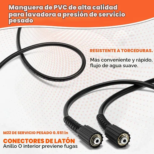 Vista 6 de FIXFANS Kit de pistola y manguera de lavado a presión, manguera de lavado