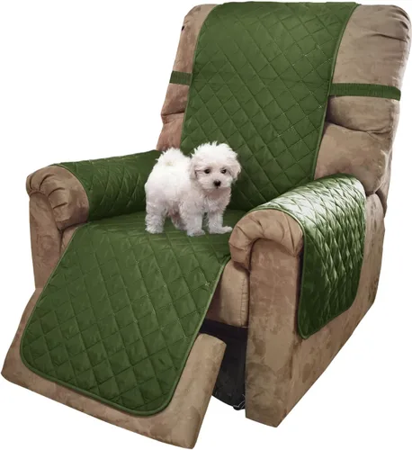 Vista 24 de U-NICE HOME - Fundas para sillas reclinables, reversibles, con correas elásticas, resistentes al agua, con acolchado de diamante, para proteger
