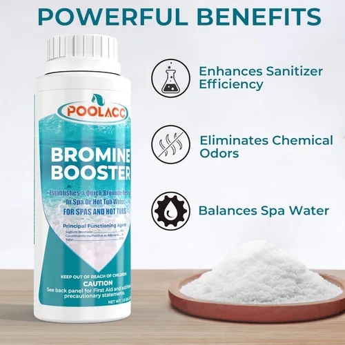 Vista 3 de Potenciador de bromo de 1.8 libras para jacuzzis y spas Bromuro de sodio de acción rápida para construir reserva de bromuro Compatible