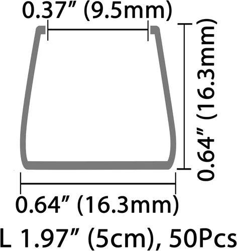 Vista 5 de DELight Sistema de canal en U de plástico de 2 pulgadas, 50 unidades, PVC transparente, universal, LED, soporte de montaje en pista, accesorios