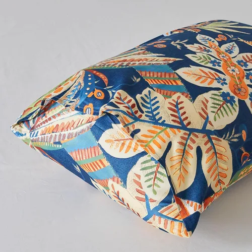 Vista 4 de SUSYBAO Funda de Edredón de Plantas Coloridas Queen 100% Algodón Egipcio Juego con Patrón Acuático 3 Piezas 1 Funda de Edredón Botánica de Hojas