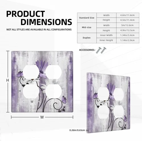 Vista 722 de Placa Decorativa de Pared de Granja Rústica con Cuerno de Madera para Puerta de Granero 1 Banda Duplex Cubiertas de Toma Eléctrica Soltera