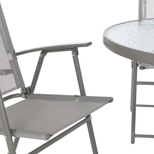 Vista 7 de SAFAVIEH Outdoor Collection PAT9036 - Juego de comedor, color gris