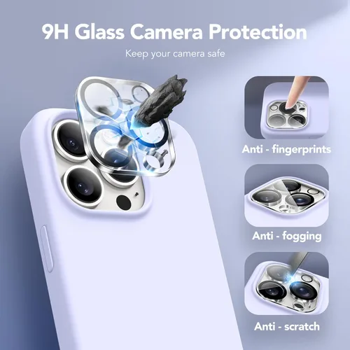 Vista 1231 de GONEZ Funda magnética para iPhone 14, compatible con Magsafe, con protector de pantalla + protector de cámara, forro de microfibra antiarañazos