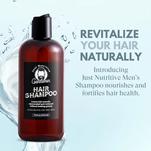 Vista 3 de Just Nutritive Champú para el cabello Caballeros El mejor champú hecho para hombres