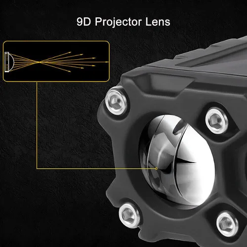 Vista 7 de 2 unids motocicleta LED Spot luz niebla lámpara de inundación 25W 4500LM LED luz de conducción LED cubo luz