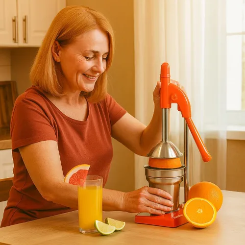 Vista 5 de Effective Cast Iron Juicer Hand Press, Heavy Duty Manual Juicer Hand Press Cast Iron, Stainless Steel Lemon Squeezer for Home and Kitchen