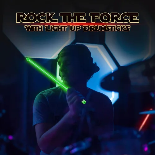 Vista 3 de Baquetas de Batería Sable de Luz que se Iluminan Star Wars Baquetas Iluminadas LED Recargables 10 Colores Únicos y 2 Colores que Cambian de Brillo
