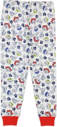 Vista 3 de Paw Patrol Conjunto de pijama para niños, pijama de algodón de 2 piezas con pantuflas