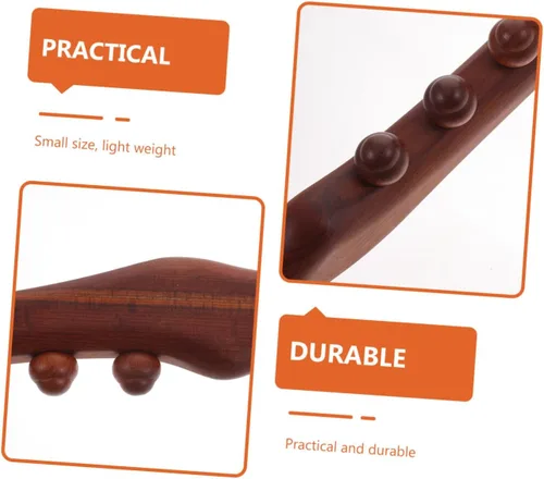 Vista 3 de Wood Massaging Stick Body Massager Portable Acupoint Scraping Tool for Back Waist Relief Lightweight for Travel Office Use