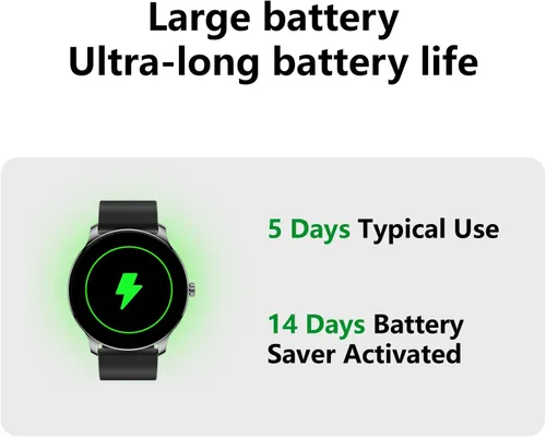 Vista 5 de Reloj inteligente para hombre de 1.43 pulgadas, pantalla AMOLED, funciona con Android/iPhone, resistente al agua IP68, batería de larga duración