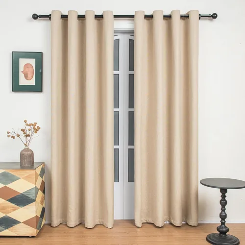 Safdie Cortinas opacas para dormitorio o sala de estar. Cortinas de 84 pulgadas de largo, juego de 2 paneles. Cortinas para Cuarto. Cortinas beige