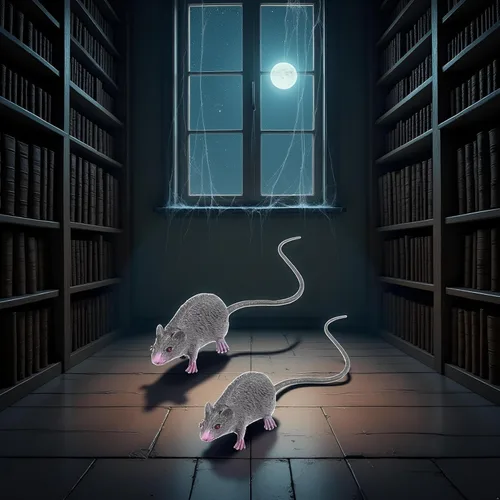 Vista 8 de 2Pcs Lifelike Fake Mouse Realistic Mice, Spooky Rat, Halloween Prank, Rubber Rat with Long Tail, Creepy April Fool's Day Decorations