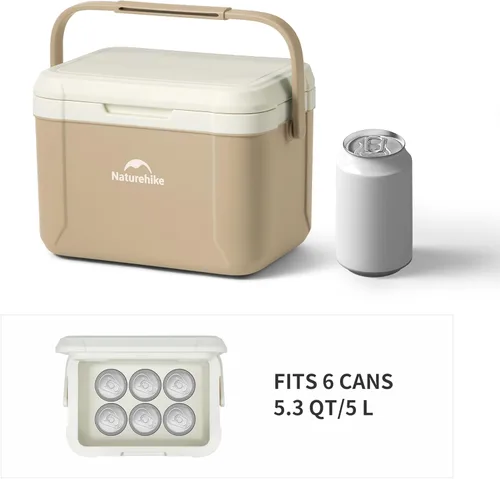 Vista 3 de Naturehike Nevera Rígida, Caja de Hielo Aislada, Nevera Portátil de Retención de Hielo para Playa, Camping, Picnic, Pesca, Barbacoa