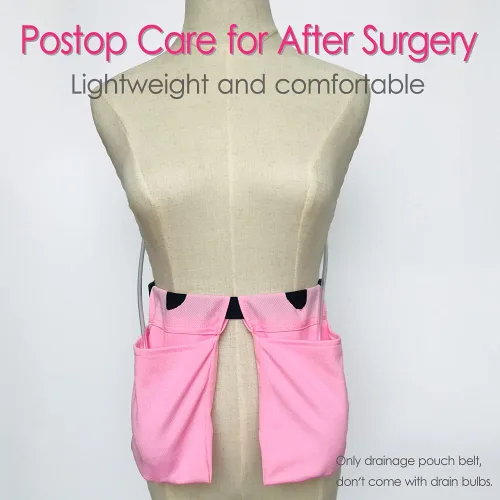 Vista 4 de Soporte de drenaje transpirable después de abdominoplastia mastectomía drenaje bolsa de secado rápido cinturón suministros malla nefrostomía ducha