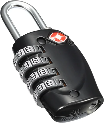 Vista 2 de Fosmon TSA Accepted Luggage Locks, 4 Pack, Resettable Multi-Use 4 Digit Combination Padlock, Zinc Alloy Shackle, Ideal for Travel Bag, Suitcase