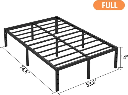 Vista 49 de Hafenpo Base de cama individual de 12 pulgadas, plataforma de metal resistente, tamaño individual, no necesita somier, resistente, fácil montaje