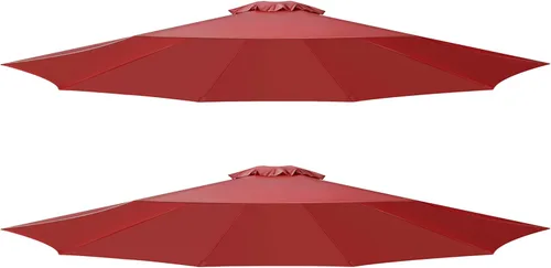 Vista 18 de YSSOA Toldo de repuesto para sombrilla de patio de 9 pies solo para 8 varillas, color azul oscuro