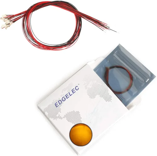 Vista 25 de 20pcs precableado 1206 blanco SMD LED emisor de luz diodo DC 3V Micro Litz longitud 7.8 pulgadas (7.9 in) soldado mini luces LED para bricolaje