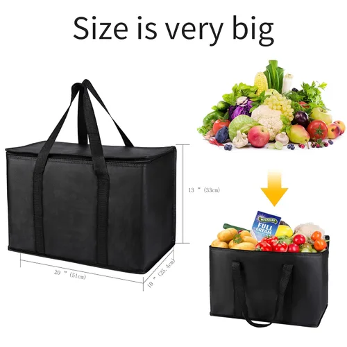 Vista 2 de Bolsa térmica de viaje para avión Bolsa de entrega de alimentos con aislamiento para mantener la comida caliente, catering Therma para doordash